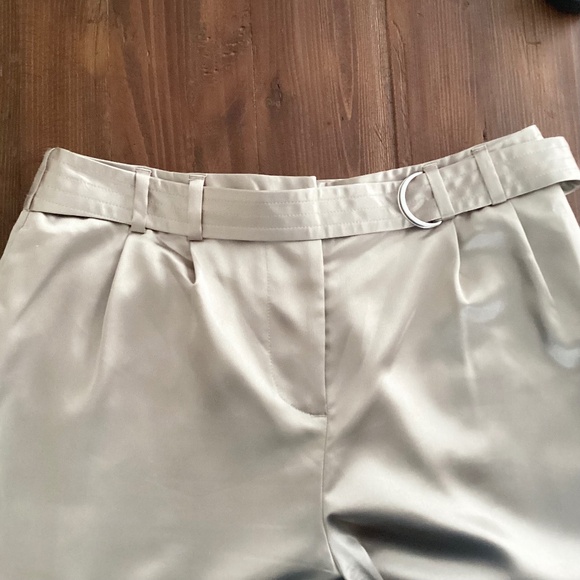 Maeve by Anthropologie Champagne Satin Jogger Pants - Picture 7 of 13